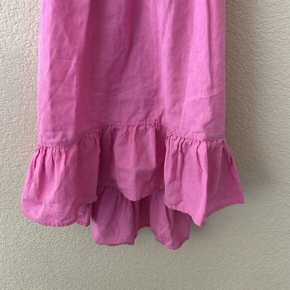 Dizzy Lizzy Pink Ruffle Shoulder Straps with Back lace up dress - Picture 6 of 11